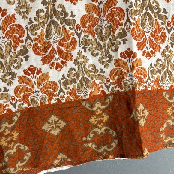 Grand & Greene Orange‎ and Cream Blouse Chic Style - Picture 4 of 7